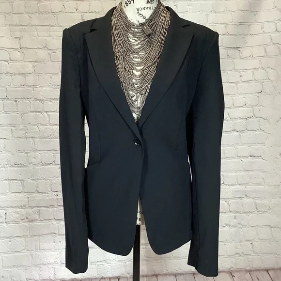 1301. BCBGMAXAZRIA Black Blazer NWOT Size Large